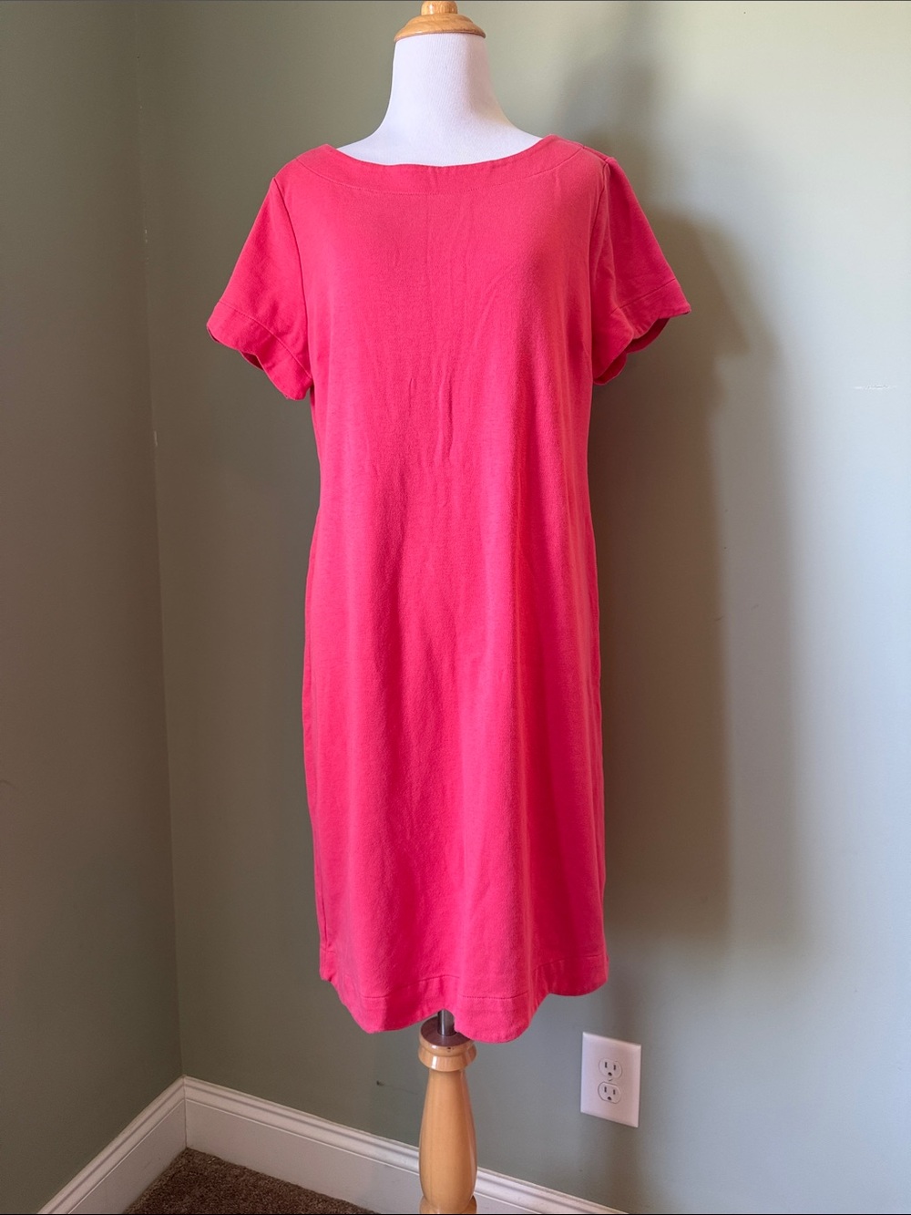Talbots pink dress 100% cotton size large - Picture 2 of 8